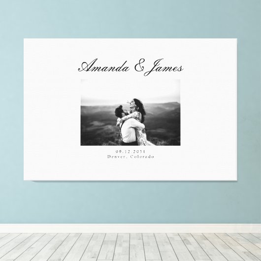 Wedding Guest Book Canvas Alternatief gastenboek (Insitu (Houten vloer))