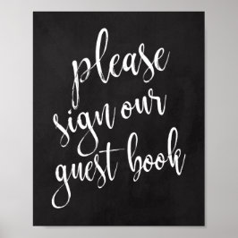 Wedding Guest Book Chalkboard 8x10 Sign Poster