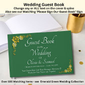 Wedding Guest Book Emerald Green & Gold Gastenboek