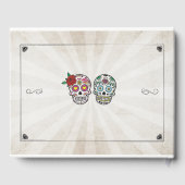 Wedding Guest Book Lights Sugar Skulls Gastenboek (Achterkant)