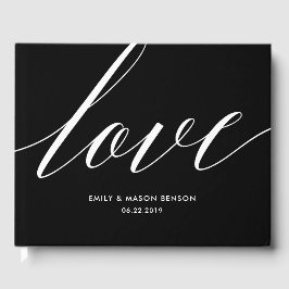 Wedding Guest Book met liefde kalligrafie Gastenboek