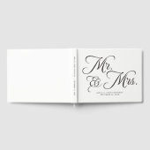 Wedding Guest Book, Mr & Mrs, zwart en wit Gastenboek (Volledig)