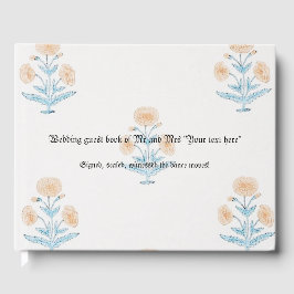 Wedding Guest Book personaliseerbare klassieke art Gastenboek