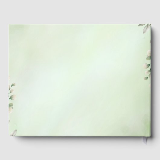 Wedding Guest Book, Personalized Linen Wedding  Gastenboek (Achterkant)