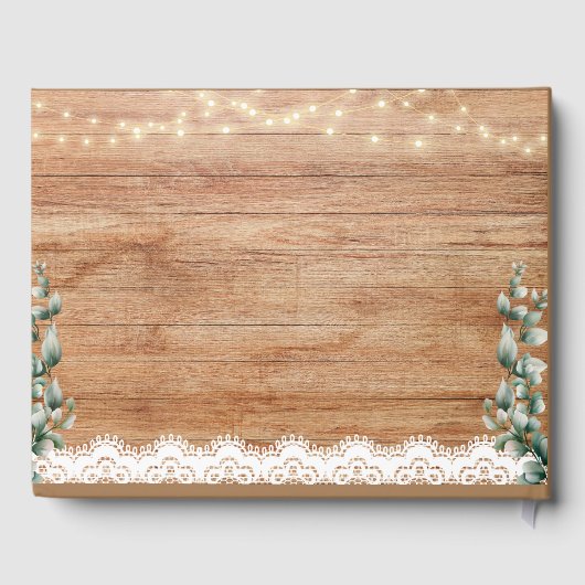 Wedding Guest book Rustic Theme Gastenboek (Achterkant)