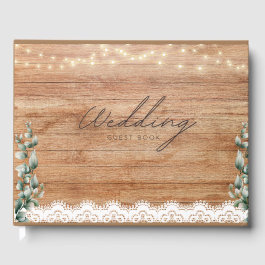 Wedding Guest book Rustic Theme Gastenboek (Voorkant)