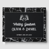 Wedding Guest Book Skeleton Hands Heart Gastenboek (Voorkant)