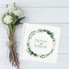 Wedding Guest Book with Botanical Wreath Cover Notitieboek