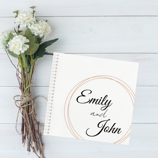 Wedding Guest Book with Terracotta Circle Notitieboek