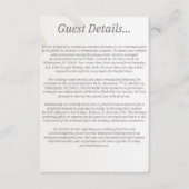 Wedding Guest Details Enclosure Kaart (Voorkant)