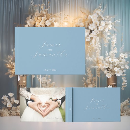 Wedding Guest Folie Notitieboek | Licht blauw Gastenboek