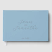 Wedding Guest Folie Notitieboek | Licht blauw Gastenboek (Voorkant)