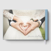Wedding Guest Folie Notitieboek | Licht blauw Gastenboek (Achterkant)