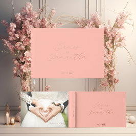 Wedding Guest Folie Notitieboek | licht koraal Gastenboek