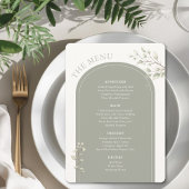 Wedding Guest Menu And Place Card
