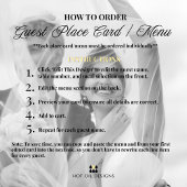 Wedding Guest Menu And Place Card