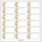 Wedding Guest Naam Etiketten Oranje Floral toevoeg Sticker (Vel)