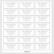 Wedding Guest Vooraf geadresseerde labels Minimali