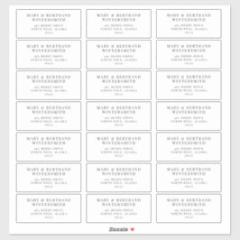 Wedding Guest Vooraf geadresseerde labels Minimali