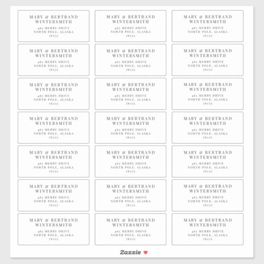 Wedding Guest Vooraf geadresseerde labels Minimali (Vel)