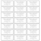 Wedding Guest Vooraf geadresseerde labels Minimali (Voorkant)