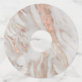 Wedding Guest Wine Marker Identifier Roos Gold Wijnglaslabel (Achterkant)