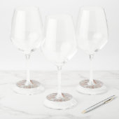 Wedding Guest Wine Marker Identifier Roos Gold Wijnglaslabel (Set)