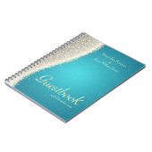 Wedding Guestbook Dazzling Sparkles Turquoise Notitieboek (Linkerzijde)