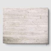 Wedding Guestbook Floral String Lights Rustic Wood Gastenboek (Achterkant)