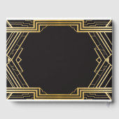 Wedding GuestBook Gatsby Art Deco 1920's Gold Gastenboek (Achterkant)