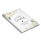 Wedding Guestbook Greenery White Rose Gold Floral Notitieboek (Rechterzijde)