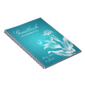 Wedding Guestbook Poppy Turquoise Notitieboek (Rechterzijde)