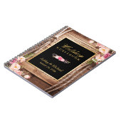 Wedding Guestbook - Rustic Wood Knot Floral Notitieboek (Linkerzijde)
