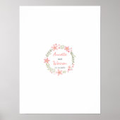 Wedding Guestbook Signature Board - Flower Wreater Poster (Voorkant)