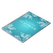 Wedding Guestbook Swirls 2 Turquoise Notitieboek (Linkerzijde)