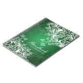 Wedding Guestbook  Swirls Green Notitieboek (Linkerzijde)