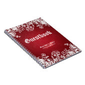 Wedding Guestbook Victoriaans Vlaams Rood Notitieboek (Rechterzijde)
