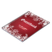 Wedding Guestbook Victoriaans Vlaams Rood Notitieboek (Linkerzijde)