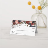 Wedding Halloween Autumn Floral Plaatskaartje (Voorkant)