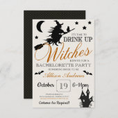 Wedding Halloween Bachelorette Invite Kaart (Voorkant / Achterkant)