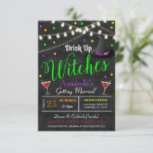 Wedding Halloween Bachelorette Invite Kaart (Staand voorkant)