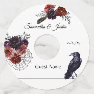 Wedding Halloween label Wine Marker