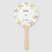  Wedding Hand Fan - Bewerkbare tekst Handwaaier (Achterkant)