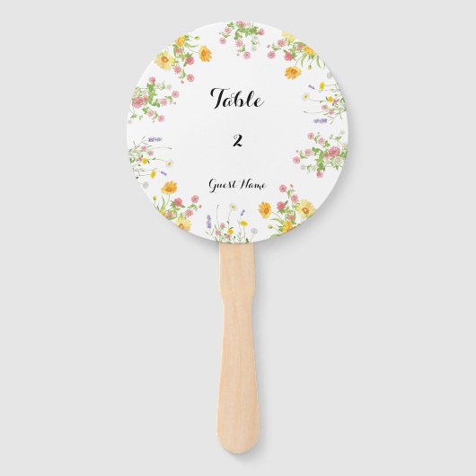  Wedding Hand Fan - Bewerkbare tekst Handwaaier (Achterkant)