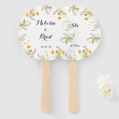  Wedding Hand Fan - Bewerkbare tekst Handwaaier (Voorkant en achterkant)