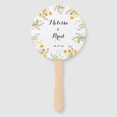  Wedding Hand Fan - Bewerkbare tekst Handwaaier (Voorkant)