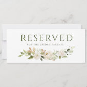 Wedding Hanging Reserved Card Greenery Gold Kaart (Achterkant)