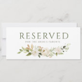 Wedding Hanging Reserved Card Greenery Gold Kaart (Voorkant)