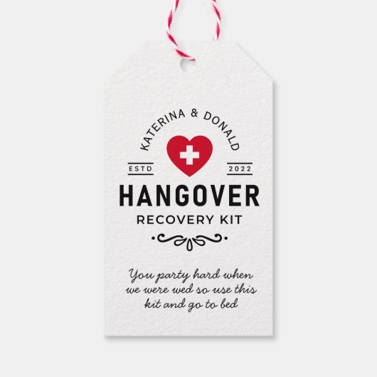 Wedding Hangover Recovery Kit Cadeaulabel (Achterkant)