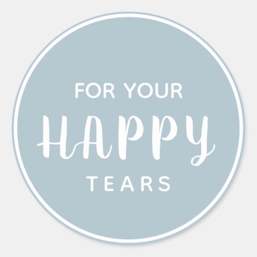 Wedding Happy Tiers | Weefselvak Ronde Sticker (Voorkant)